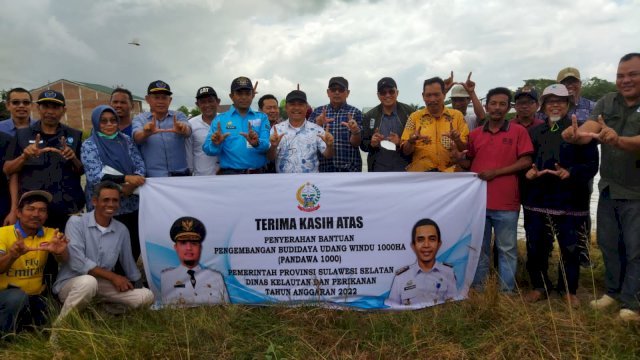 DKP Sulsel melakukan Pengembangan Budidaya Udang Windu Ramah Lingkungan 1000 Ha (Pandawa 1000).