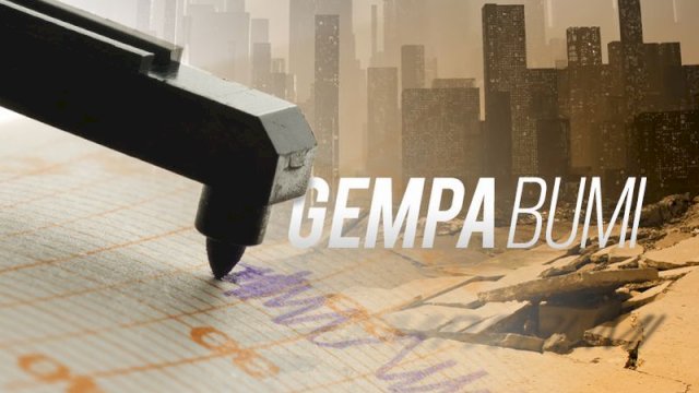 Ilustrasi gempa bumi.(F-INT)