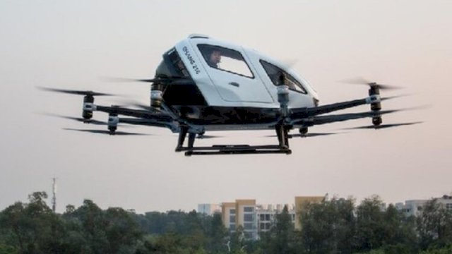 taksi terbang akhirnya mengudara di indonesia.(F-INT)