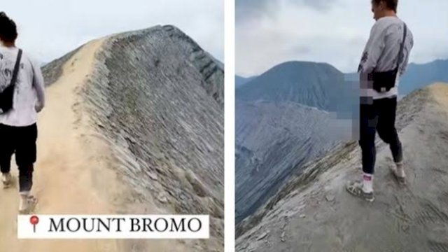 Viral Bule Kencingi Lereng Gunung Bromo