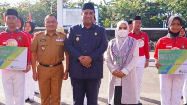 Anggota Paskibraka Maros Dapat Tunjangan BPJS Tenaga Kerja&nbsp;