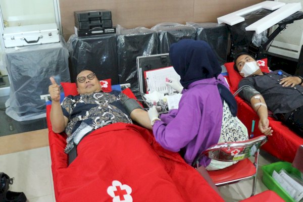 Bantu PMI Sediakan Stok Darah, PDAM Makassar Rutin Gelar Donor Darah