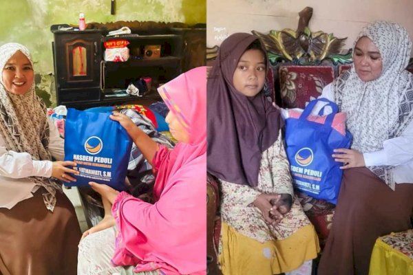 Jumat Berbagi, Wakil Ketua II DPRD Maros Fraksi Partai NasDem, Fatmawati Beri Bantuan Kepada Dua Anak Penderita Kanker