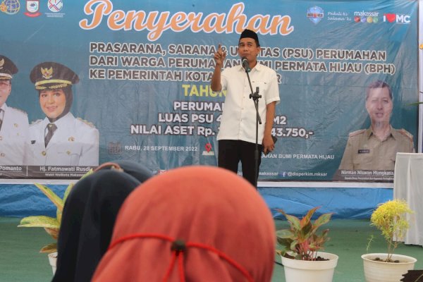 Rudianto Lallo Apresiasi Warga BPH Inisiatif Serahkan PSU ke Pemkot Makassar