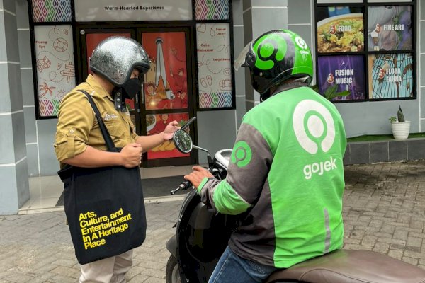 Sambut Positif Ojol Day, Parkiran Kantor Dispar Makassar Luang dari Kendaraan