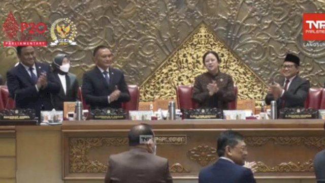 Puan saat rayakan Ultah di gedung DPR.(F-INT)