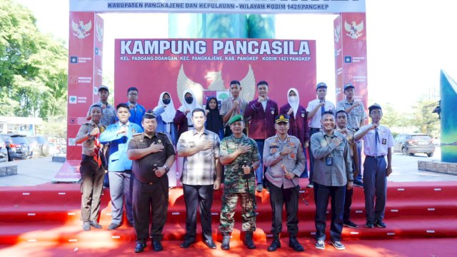 Pencanangan Kampung Pancasila di Pangkep.