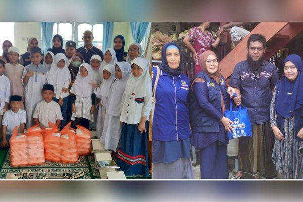 Jumat Berkah, Kader NasDem Soppeng Berbagi Makanan Siap Saji ke Rumah Tahfidz-Bagi Sembako ke Warga Liliriaja