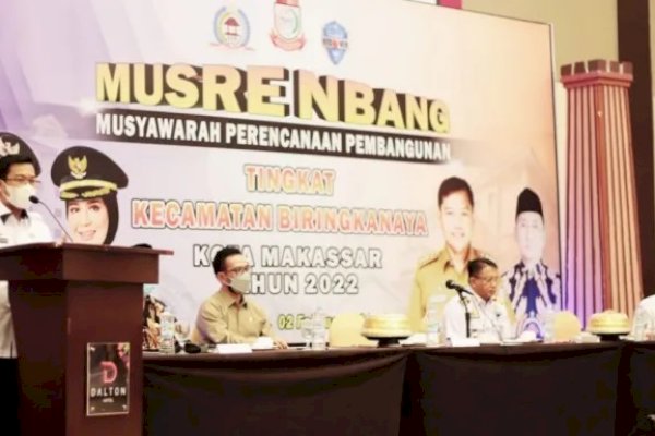 Asisten I Bidang Pemerintahan Kota Makassar Andi Muhammad Yasir Buka Musrenbang Kecamatan Biringkanaya Tahun 2022