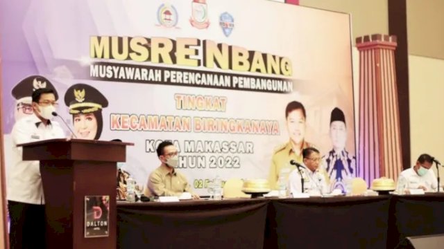 Asisten I Bidang Pemerintahan Kota Makassar Andi Muhammad Yasir Buka Musrenbang Kecamatan Biringkanaya Tahun 2022