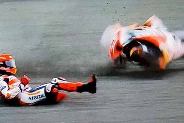 Jelang MotoGP Jepang, Marc Marquez Crash di Sesi Pemanasan