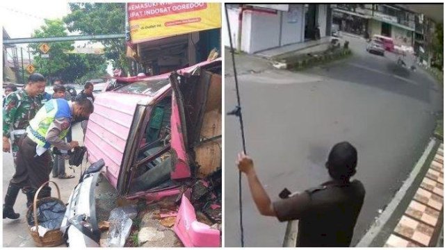 Nenek 71 Tahun yang Naik Xpander Tabrak Angkot di Sukabumi.(F-INT)