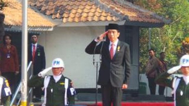 Jokowi Pimpin Upacara Hari Kesaktian Pancasila di Lubang Buaya Jakarta.(F-INT)