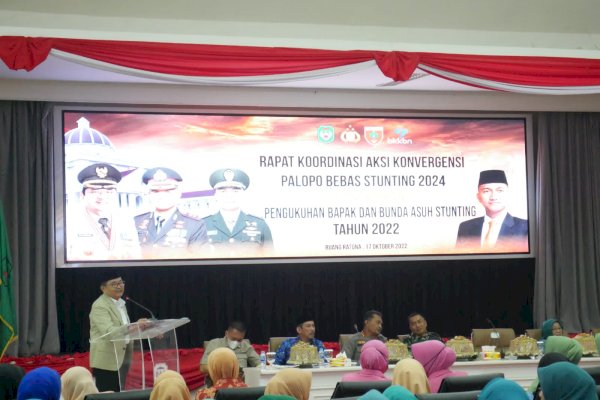 Hadiri Gerakan Konvergensi Palopo Bebas Stunting Tahun 2024, Walikota Judas: Insyaallah 2023 Kasus Stunting Sudah Tidak Ada