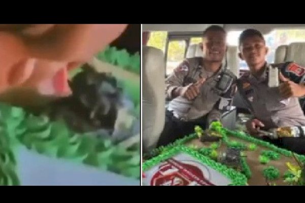 Dua Oknum Viral Penjilat Kue HUT TNI di Papua Dipecat dari Polri