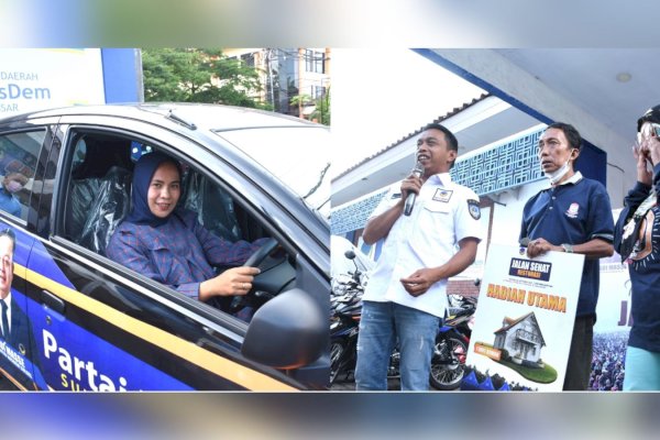 Warga Makassar Terharu Bahagia Saat Terima Hadiah Rumah-Mobil dari Jalan Sehat Restorasi NasDem Sulsel