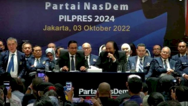 Diusung NasDem Jadi Capres, Anies Baswedan Bacakan Manifesto Ormas Nasional Demokrat