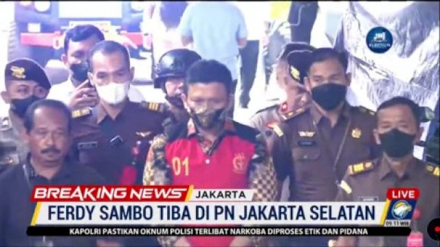 Ferdy Sambo tiba di PN.(F-INT)