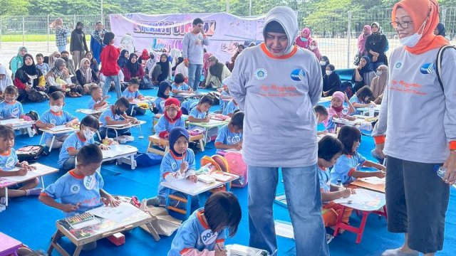 Bunda PAUD Makassar Tingkatkan Kreatifitas Anak Usia Dini Lewat Lomba Menggambar dan Melipat Kertas