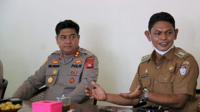 Kapolres Pelabuhan – Camat Ujung Tanah akan maksimalkan Percepatan Vaksinasi 100%