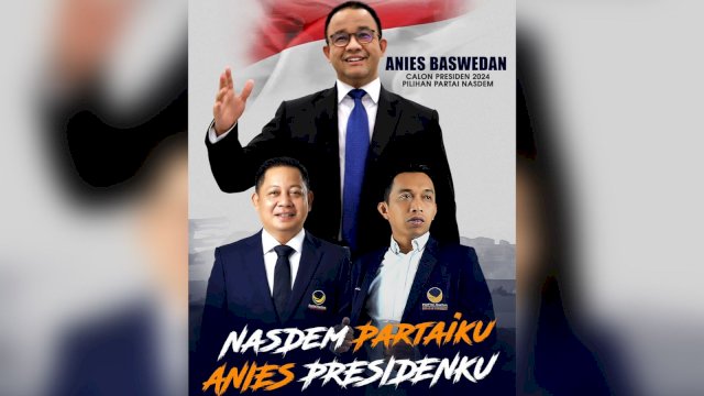 Ketua DPW NasDem Sulsel, Rusdi Masse bersama Sekretaris DPW NasDem Sulsel, Syaharuddin Alrif.