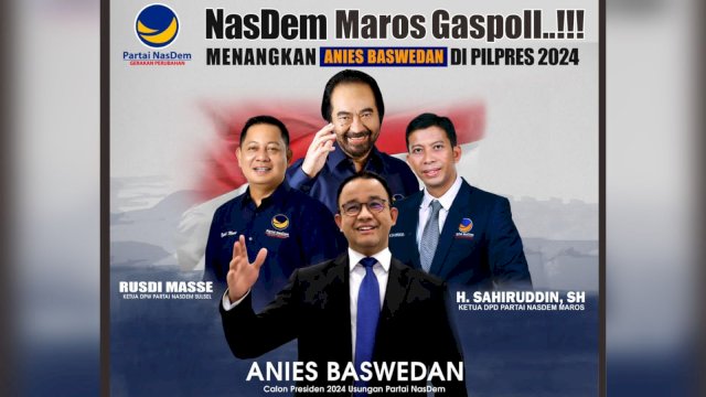 DPD NasDem Maros Siap Menyambut Kunjungan Anies Baswedan di Kabupaten Maros.