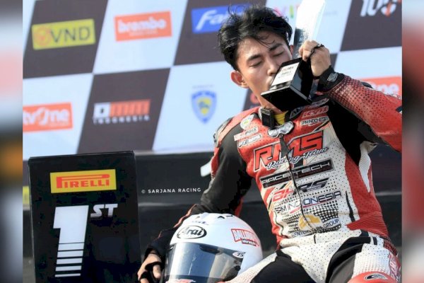 Lucky Kaddy Pembalap dari Tim RMS Racing Team Juara Expert seri 4 Oneprix 2022 Race Pertama