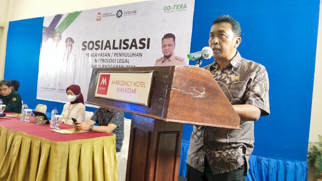 Sekdis Perdagangan, H Ahmad Hadiri Sosialisasi Pengawasan dan Penyuluhan Metrologi Legal serta Implementasi QRIS.