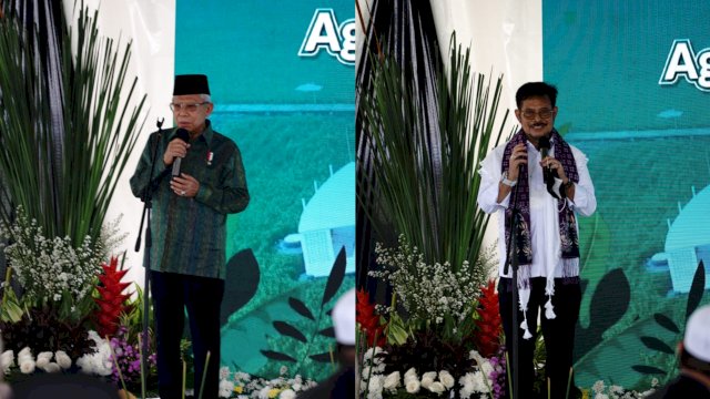 Wakil Presiden RI, KH Maruf Amin bersama Menteri Pertanian, Syahrul Yasin Limpo.