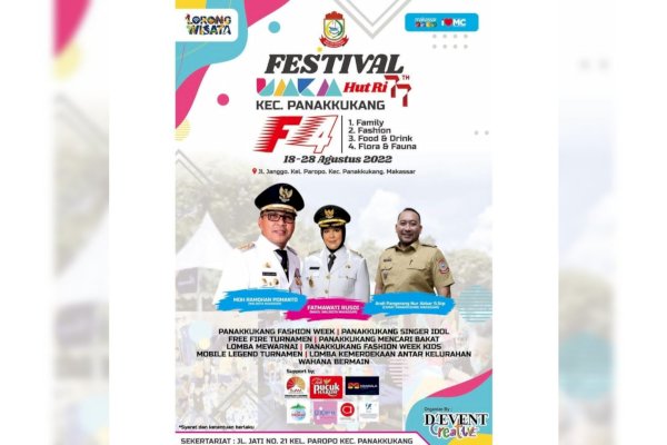 HUT ke-77 Kemerdekaan RI, Kecamatan Panakkukang Buat Festival UMKM F4