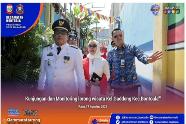 Camat Bontoala Arman Kunjungan ke Lorong Wisata Kelurahan Gaddong