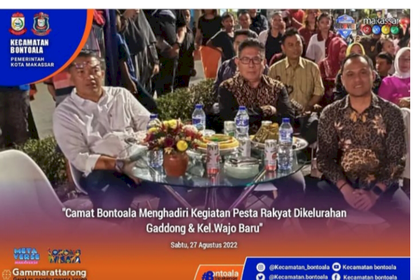 Camat Bontoala Arman Hadiri Pesta Rakyat Kelurahan Gaddong-Wajo Baru