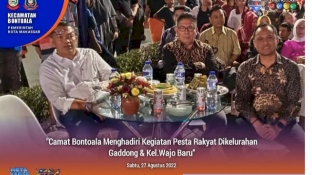 Camat Bontoala Arman Hadiri Pesta Rakyat Kelurahan Gaddong-Wajo Baru