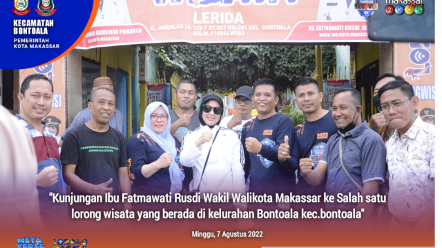 Wawali Fatmawati Rusdi Kunjungi Lorong Wisata di Kecamatan Bontoala