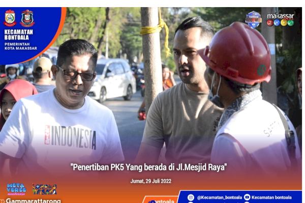 Penertiban PK5 di Kecamatan Bontoala