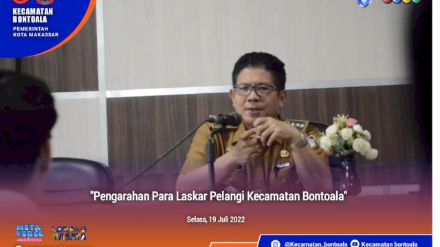 Camat Arman Berikan Pengarahan ke Laskar Pelangi Kecamatan Bontoala: Jaga Integritas