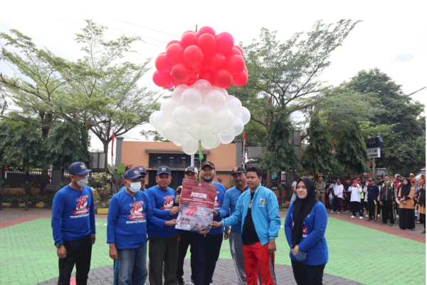 Gelar Porseni & Gerak Jalan Santai Camat Panakkukang Gaungkan Program LISA