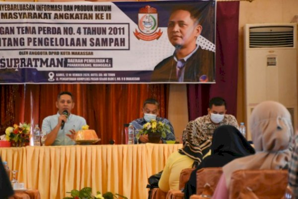 Anggota DPRD Kota Makassar Supratman Sosialisasi Perda Pengelolaan Sampah 