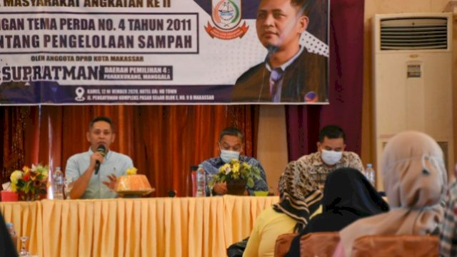 Anggota DPRD Kota Makassar Supratman Sosialisasi Perda Pengelolaan Sampah&nbsp;