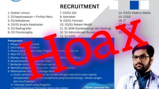 Beredar Info Rekruitmen RSI Galesong, Kadis kesehatan Takalar: Itu Hoax