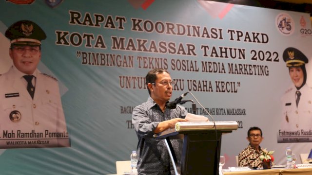 Rakor TPAKD, Sekda Makassar M Ansar Dorong Pelaku UMKM Pasarkan Produk Lewat Media Sosial