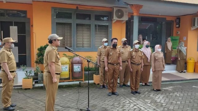 Camat Manggala, Andi Fadly Pimpin Apel Pagi