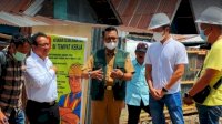 Bersama Dirut PD Pasar Makassar, Kadisdag Arlin Tinjau Pembangunan Pasar Sawah