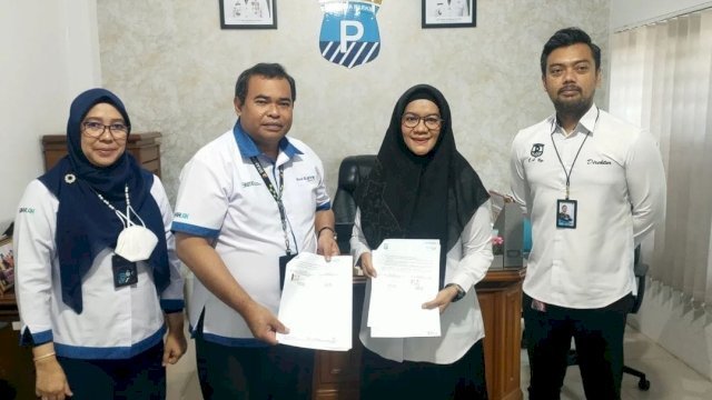 Penanda tanganan Kerjasama Antara Perumda Parkir Makassar Raya dengan Bank BTN