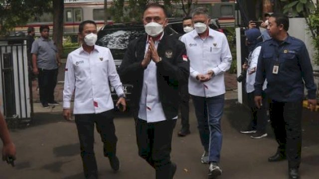 Ketum PSSI dan Wakilnya Diperiksa sebagai Saksi di Polda Jatim.(F-INT)