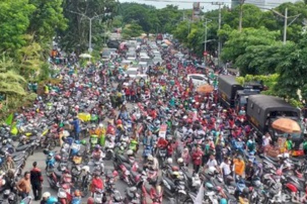 3.200 Personel Gabungan Amankan Demo Buruh Hari Ini