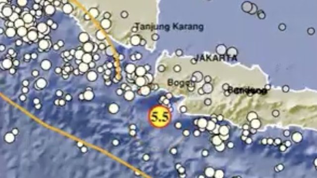 Gempa M 5,5 Guncang Banten.