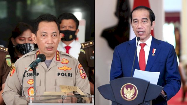 Kapolri-Presiden Jokowi.(F-INT)