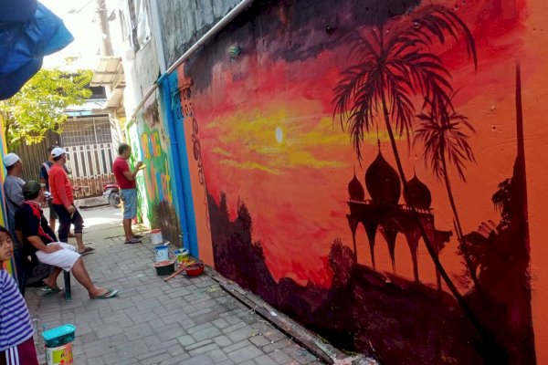 Warga Kelurahan Lette Mariso Gotong Royong Tata Lorong jadi Longwis