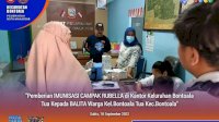 Pemberian Iminusasi Campak Rubella di Kecamatan Bontoala
